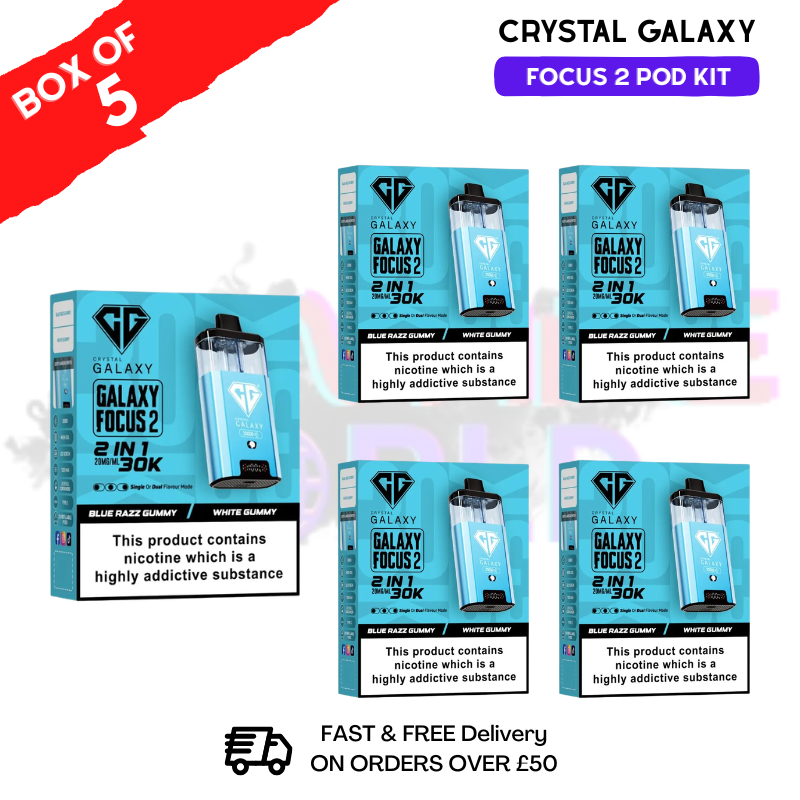 Blue Razz Gummy Crystal Galaxy 30K Kits Box Of 5