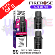 Blue Razz Gummy Firerose Rayo 600 Replacement Pods Pack Of 2 - UKVAPEWORLD