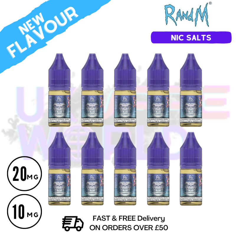 Blue Razz Kush RandM Tornado 7000 Nic Salt BOX OF 10