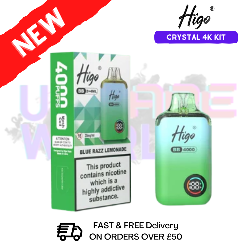 Blue Razz Lemonade Crystal Higo 4K 4000 Puff Pod Kit