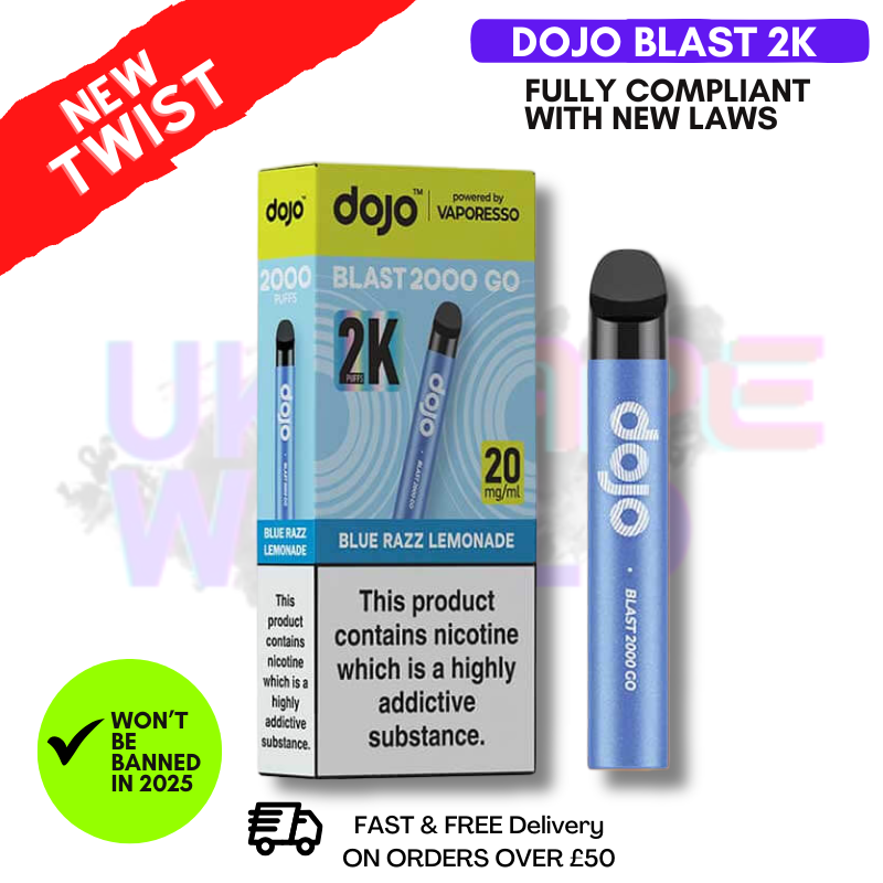 Blue Razz Lemonade Dojo Blast 2000 2K Puff Kit-ukvapeworld