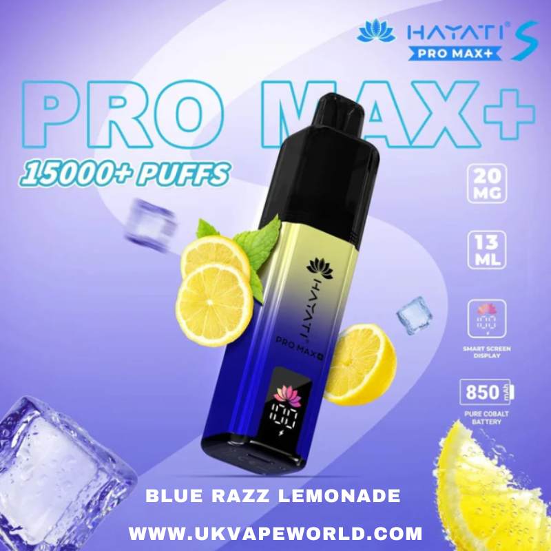 Blue Razz Lemonade Hayati Pro Max S Plus 15K Puff Ultra Kit - ukvapeworld
