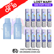 Blue Razz Lemonade Lost Mary 600 Puff Replacement Pods Box Of 10 - ukvapeworld