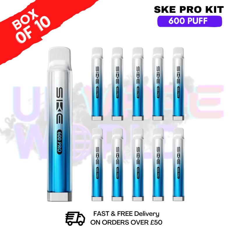Blue Razz Lemonade SKE Crystal PRO 600 Puff Box Of 10 - ukvapeworld