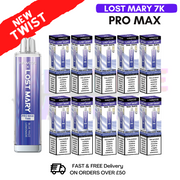 Shop Blue Razz Lemonade Lost Mary Pro Max 7K Box Of 10 - UK Vape World