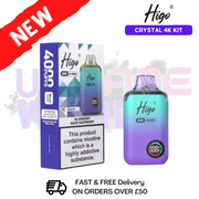 Blue Sour Raspberry Crystal Higo 4000 Puff Prefilled Pod Kit - £9.95 - ukvapeworld