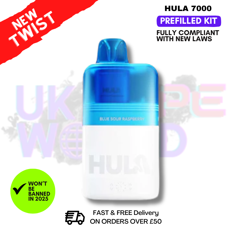 Blue Sour Raspberry Hula 7K Puff Prefilled Pod Kit
