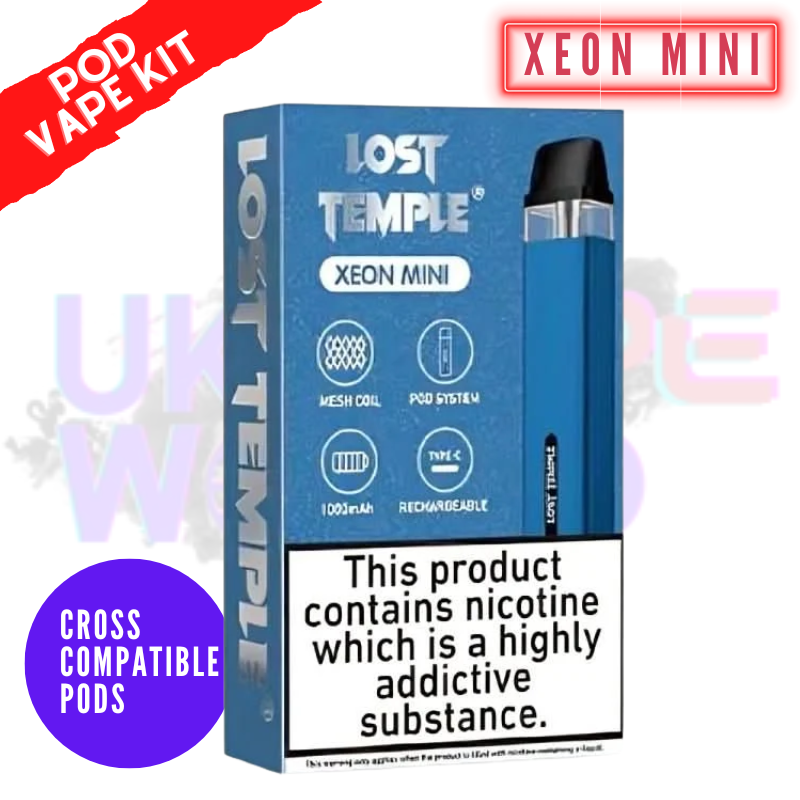 Lost Temple Xeon Mini Vape Pod Kit - BLUE - UKVAPEWORLD