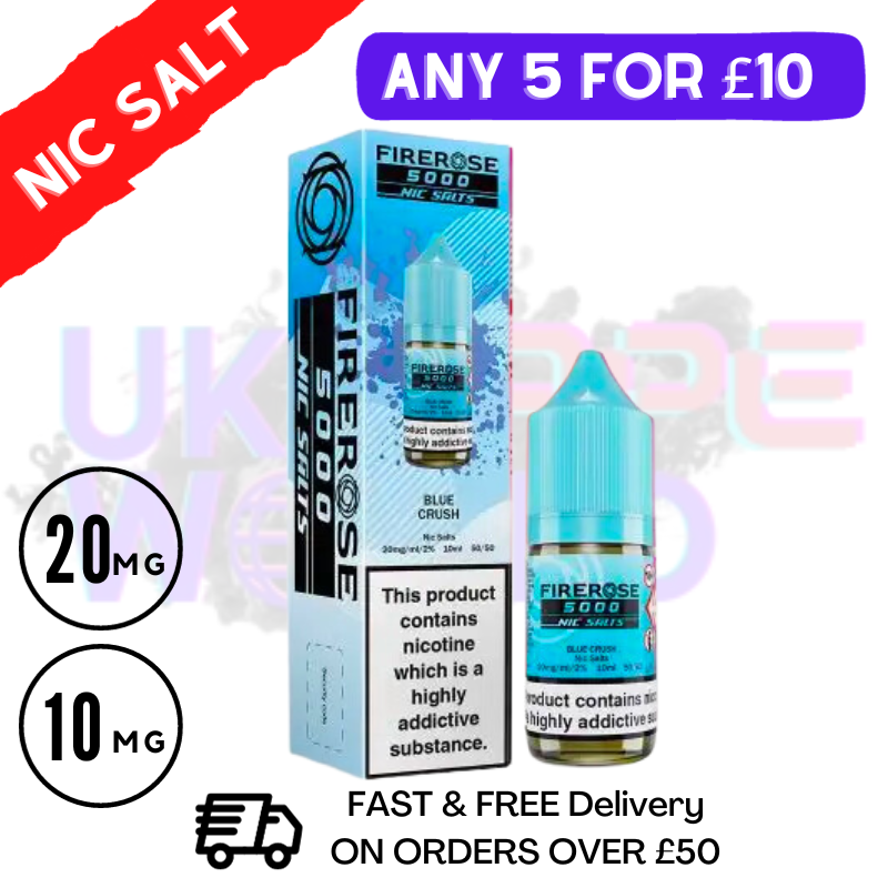 Shop Blue Crush - Firerose 5000 Nic Salt E-Liquids - UK Vape World