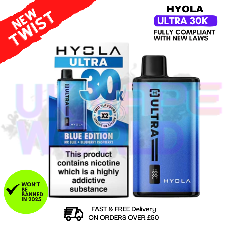 Blue Edition Hyola Ultra 30K Puff Prefilled Pod Kit