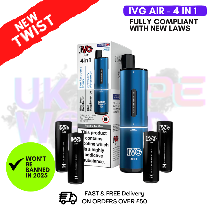 IVG Air 4 in 1 Blue Edition Prefilled Pod Kit - UK Vape World