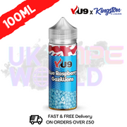 Blue Raspberry Gazillions Shortfill Juice 100ML Eliquid - VU9 x Kingston - UK Vape World