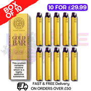 Shop Blue Raspberry - Gold Bar 600Puff Box of 10 - UK Vape World