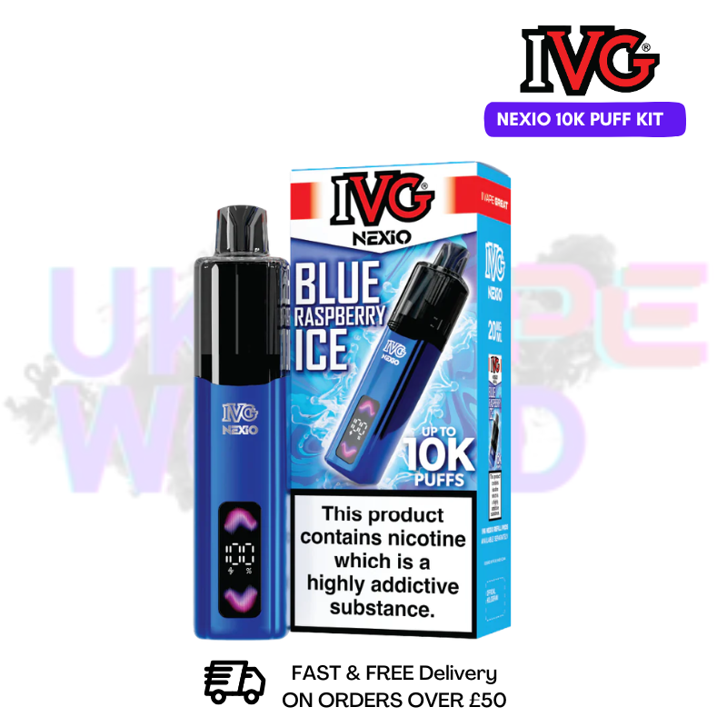 Blue Raspberry ICE IVG Nexio Prefilled Pod Kit - 2 For £18 - UK Vapeworld