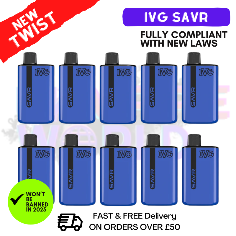 Blue Raspberry ICE IVG Savr 3K Puff Box Of 10