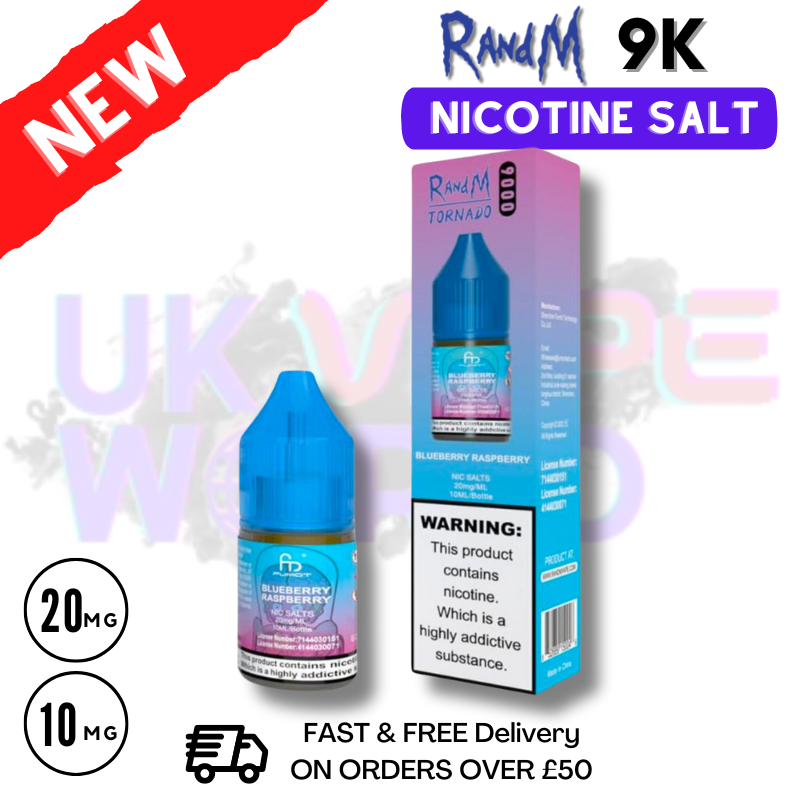 Blueberry Raspberry RandM Tornado 9000 Nic Salt 10ml eLiquid