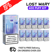 Shop Blue Razz Cherry Lost Mary 600 Puff Bars Pack Of 10 BM600 - UK Vape World