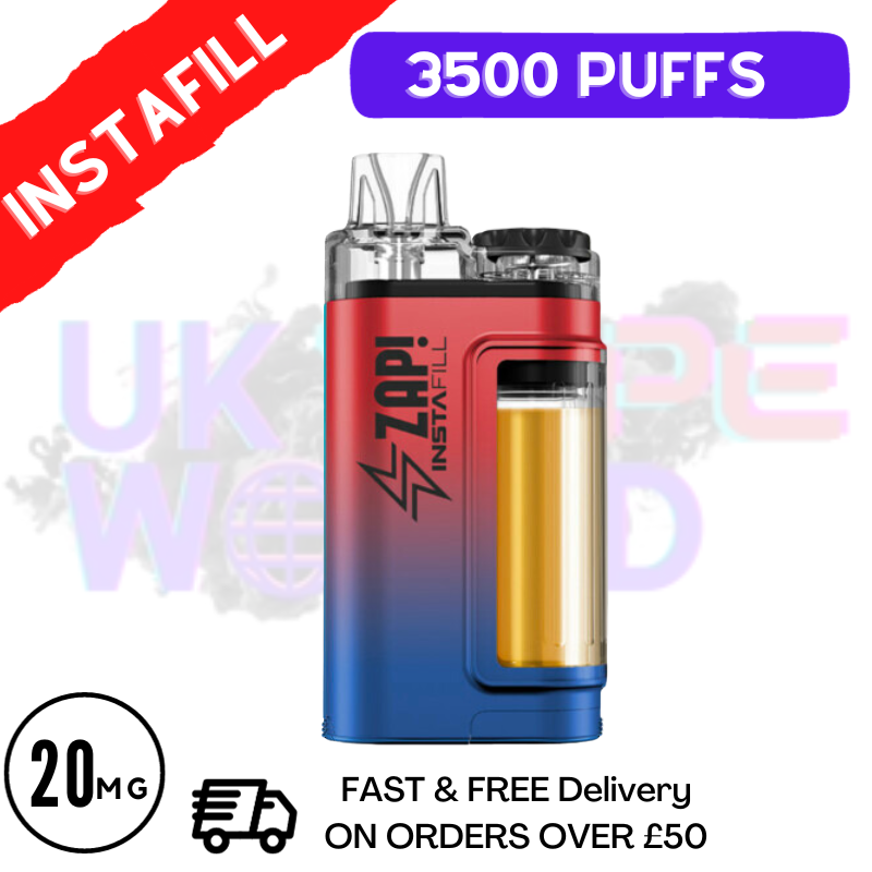 Zap Instafill Bar 3500 Puff Blue Raspberry Cherry - UK Vape World