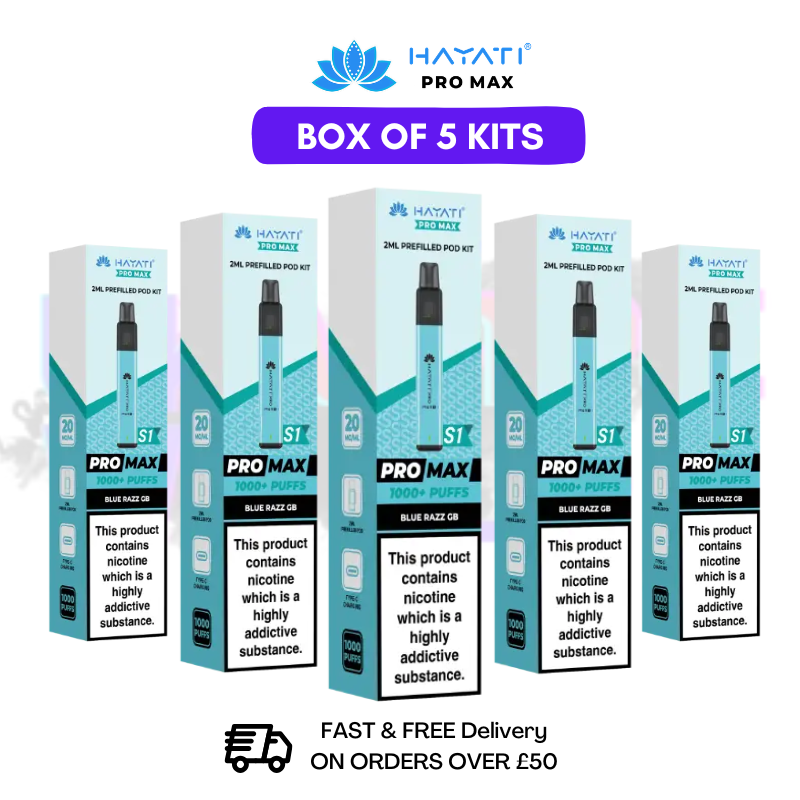 Blue Razz GB Hayati Pro Max S1 Kits Box Of 5 - £17.99 - UK Vapeworld