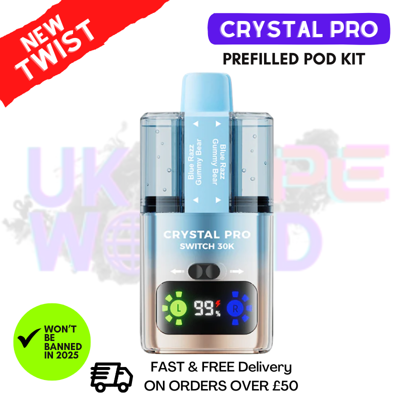 Blue Razz Gummy Bear Crystal Pro 30K Switch Prefilled Pod Kit