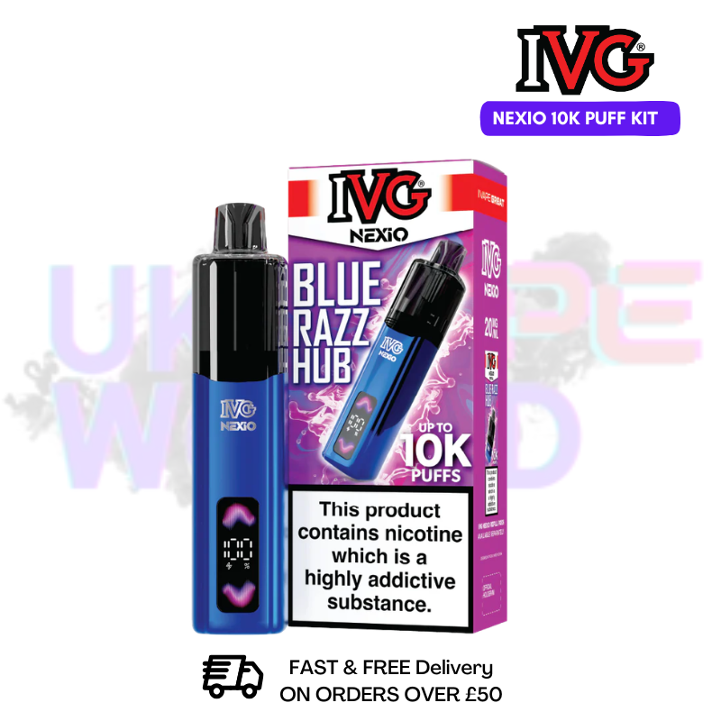 Blue Razz Hub IVG Nexio Prefilled Pod Kit - 2 For £18 - UK Vapeworld