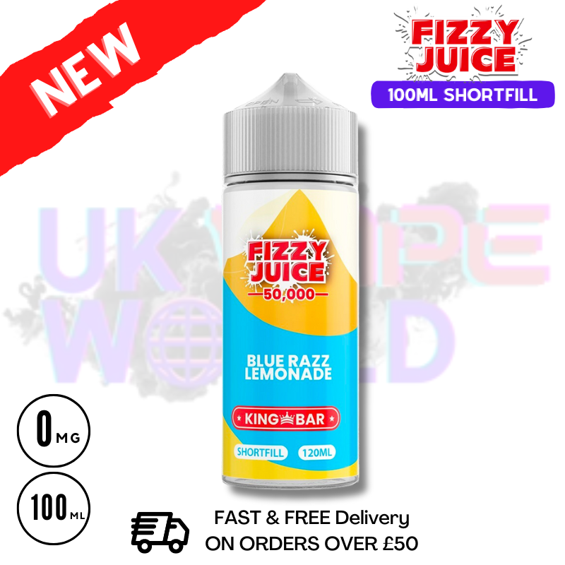 Shop Blue Razz Lemonade Fizzy Juice 100ml E-Liquid - UK Vape World