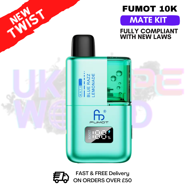 Blue Razz Lemonade Fumot Mate 10K Puff Prefilled Pod Kit -ukvapeworld