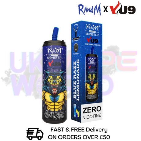 0% RandM X VU9 Monster 9000 Puff 9K Bar R and M Vape Pen Kit