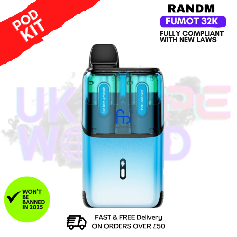 Shop Blue Razz Lemonade RandM Fumot Ultra 32K T32000 Pod Kit - Ukvapeworld