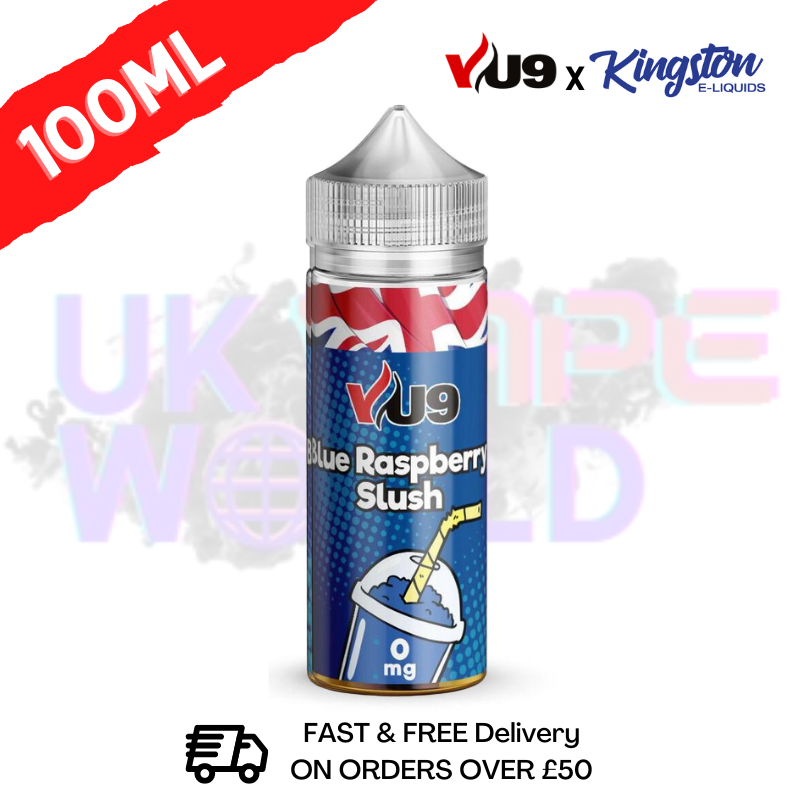 Blue Razz Slush Shortfill Juice 100ML Eliquid - VU9 x Kingston