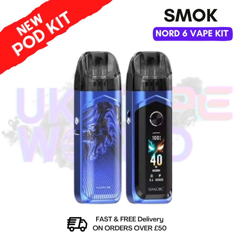 Shop Blue Smok Nord 6 Refillable Pod Vape Kit - £26.99 - UK Vape World