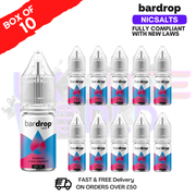 Blue Sour Raspberry Bar Drop Nic Salt Box Of 10 - ukvapeworld