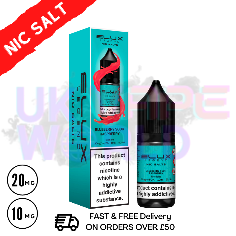 Blue Sour Raspberry Elux Legend Nic Salt 10ML eLiquid - UK Vape World