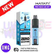 Blue Sour Raspberry Hayati Pro Max Plus 6000 Kit Zero Nicotine - 2 FOR £15 - UK Vapeworld