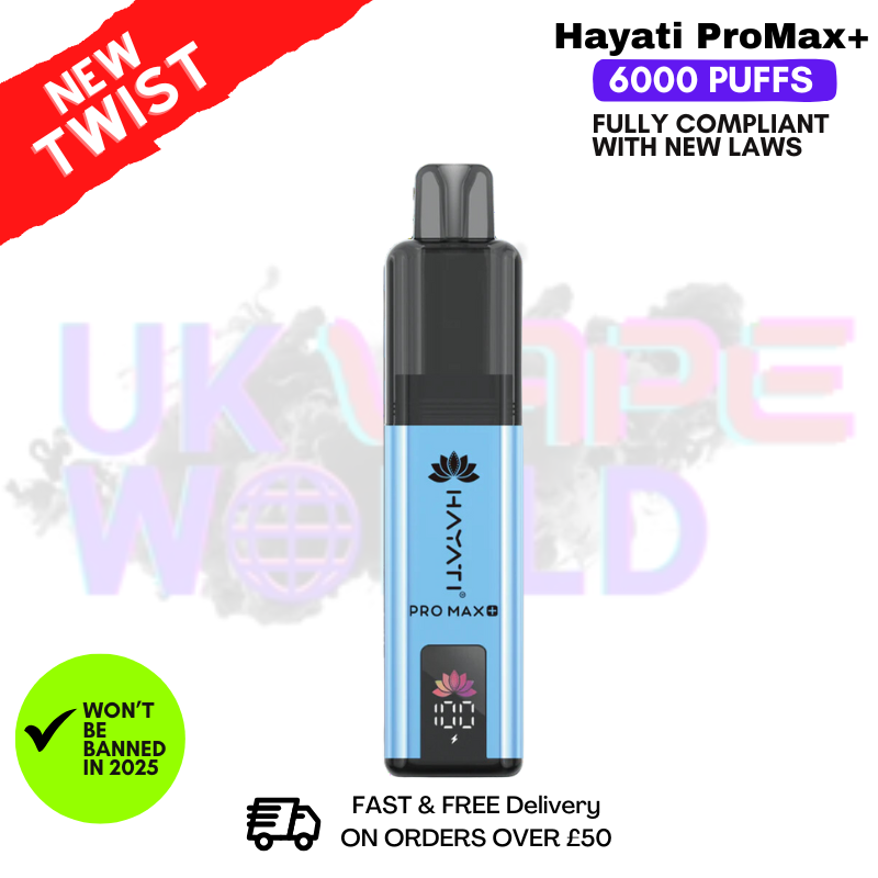 Shop Blue Sour Raspberry Hayati Pro Max Plus 6000Puff Kit - UK Vape World