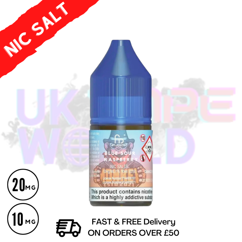 Blue Sour Raspberry RandM Tornado 7000 Nic Salt 10ML eLiquid refreshing twist to your favourite blue razz blend, now with sour raspberries bringing you a tangy twist! - UK Vape World