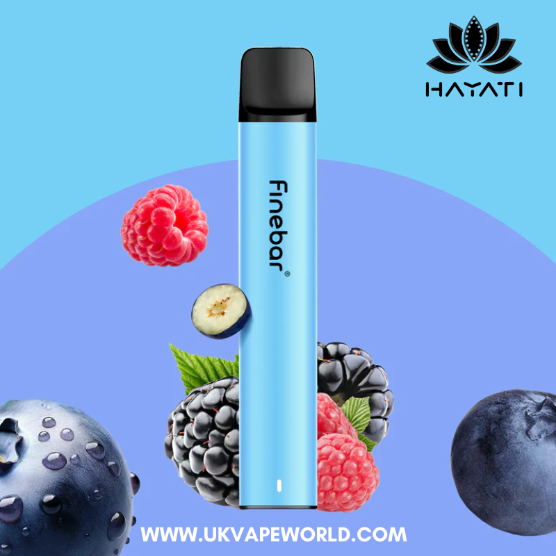 Blue Sour Raspberry Hayati Finebar Prefilled Pod Kit - 5 For £15 - UKVAPEWORLD