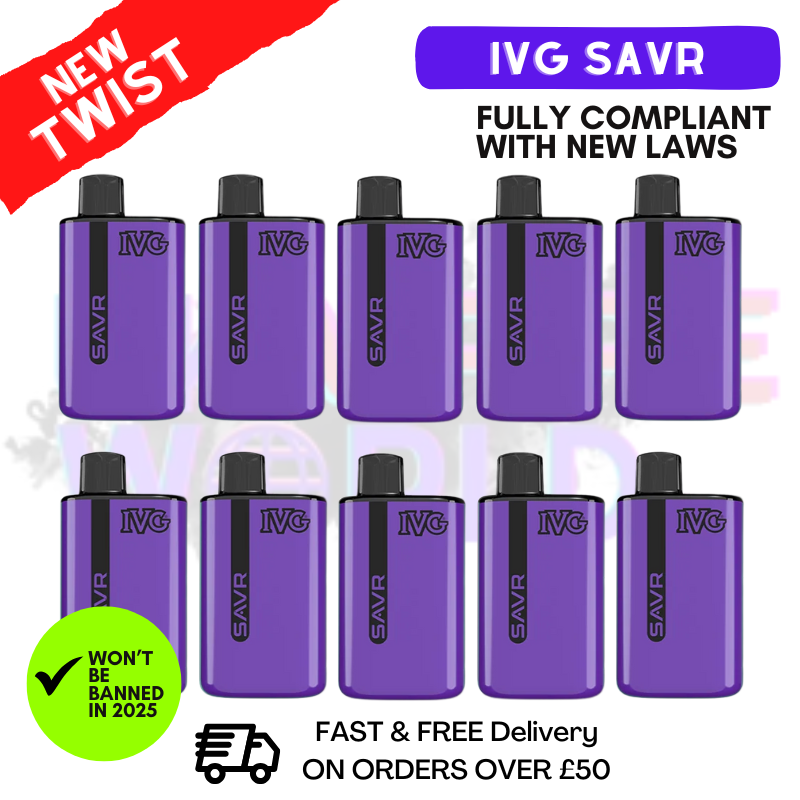 Blue Sour Raspberry IVG Savr 3K Puff Box Of 10