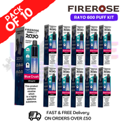 Blue crush Firerose 600 Puff Vape Kits Box of 10 - ukvapeworld