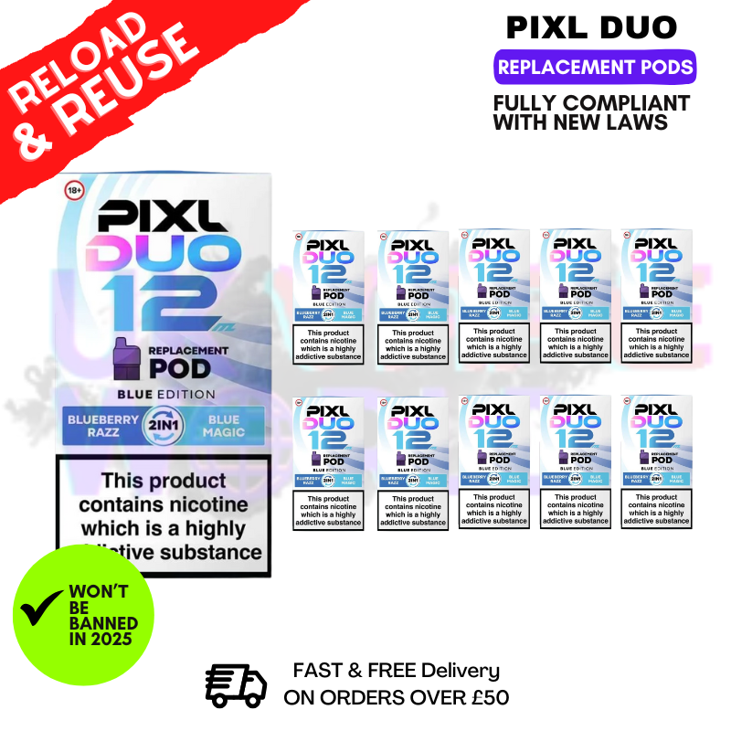 Blue Edition Pixl Duo Replacement Pods - Box Of 10