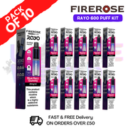 Blue razz gummy Firerose 600 Puff Vape Kits Box of 10 - ukvapeworld
