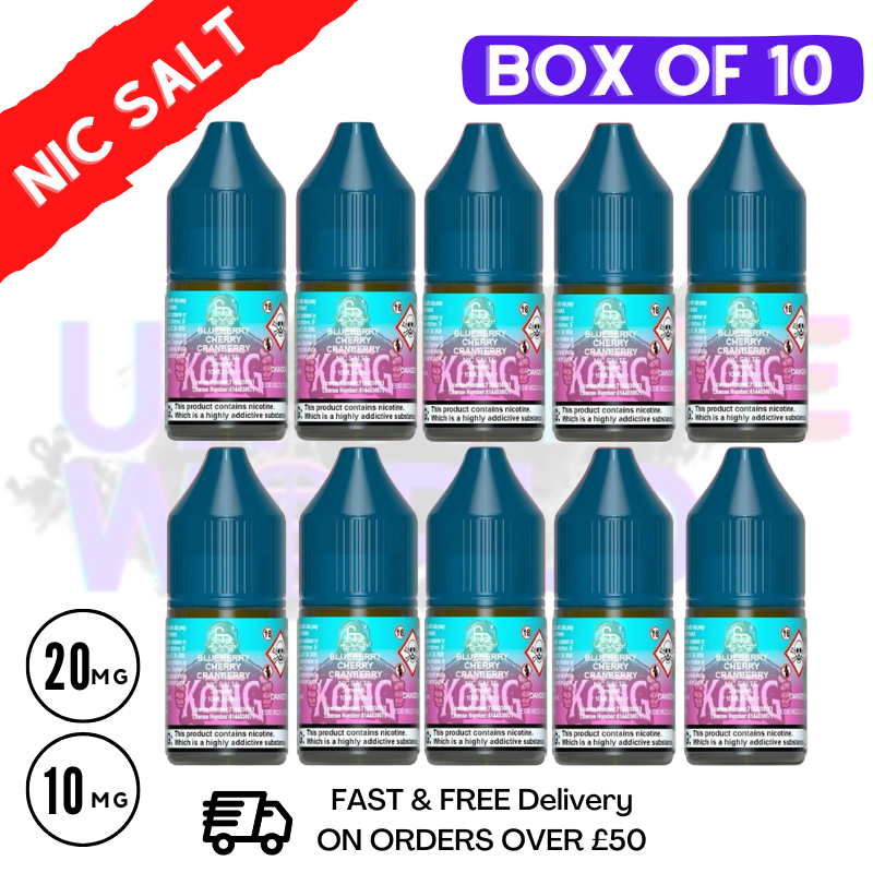 Shop Blueberry Cherry Cranberry RandM Tornado 7000 Nic Salt BOX OF 10 - UK Vape World