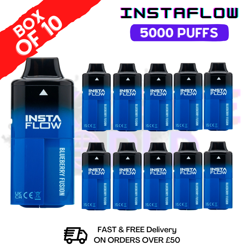 Shop Blueberry Fusion Instaflow 5000 5K Disposable Box Of 10 - UK Vape World