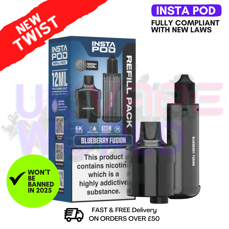 20MG Blueberry Fusion Insta Pod Refil Pack (12ML)