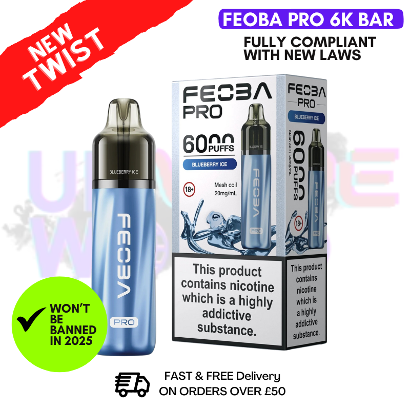 Shop Blueberry Ice Feoba Pro 6000 6K Puff Pod Kit - UK Vape World