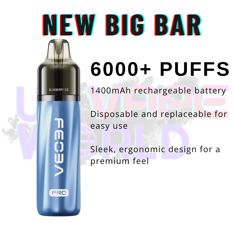 Features Of Blueberry Ice Feoba Pro 6000 6K Puff Pod Kit -