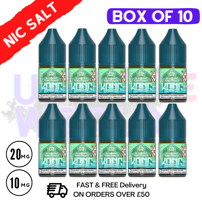 Shop Blueberry Pomegranate RandM Tornado 7000 Nic Salt BOX OF 10 - UK Vape World