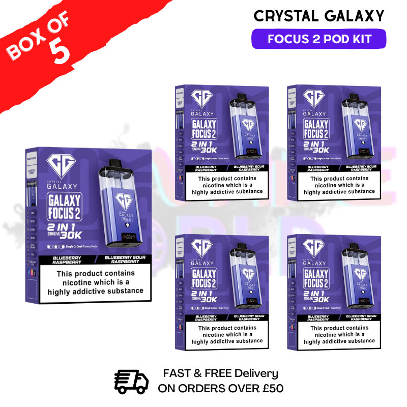 Blueberry Raspberry Crystal Galaxy 30K Kits Box Of 5