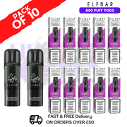 Elf Bar 600 Puff Blueberry Raspberry Replacement Pods Box of 10 - ukvapeworld