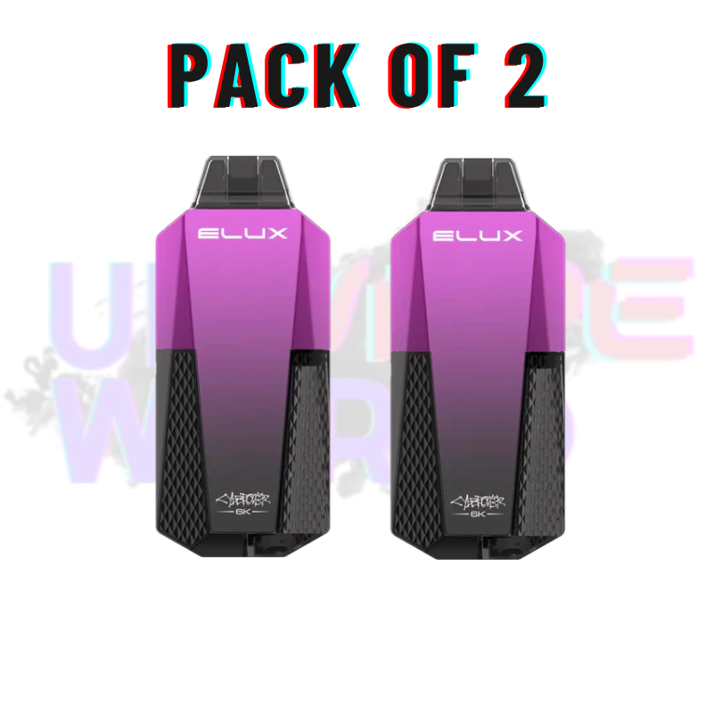 Box Of 2 Blueberry Raspberry Elux CyberOver 6000 